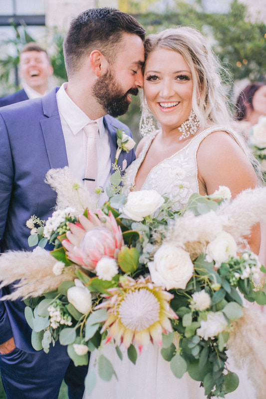 Knot Too Shabby Events, Wilmington Weddings, Wrightsville Manor, NC Weddings, Wedding Photography, Outdoor Wedding, Color Scheme, Pink, Green, White, Gold, Blue, Creative Wedding Photos, Floral, Florists, Wedding Flowers, Brides Bouquet, Wedding Bouquet, Greenery, Pampas Grass, 