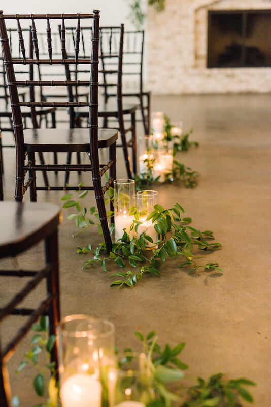 Knot Too Shabby Events, Wrightsville Manor, Wilmington Wedding, NC Wedding, Wedding Ceremony, Ceremony Decoration, Aisle, Wedding Aisle, Aisle Decoration, Aisle Greenery, Aisle Candles, Green, White, Brown, Candles, Rentals, Simple, Simple Ceremony, Ceremony Design, Ceremony Layout, Flowers, Florals, Aisle Photos, Modern, Boho, Simple, Elegant